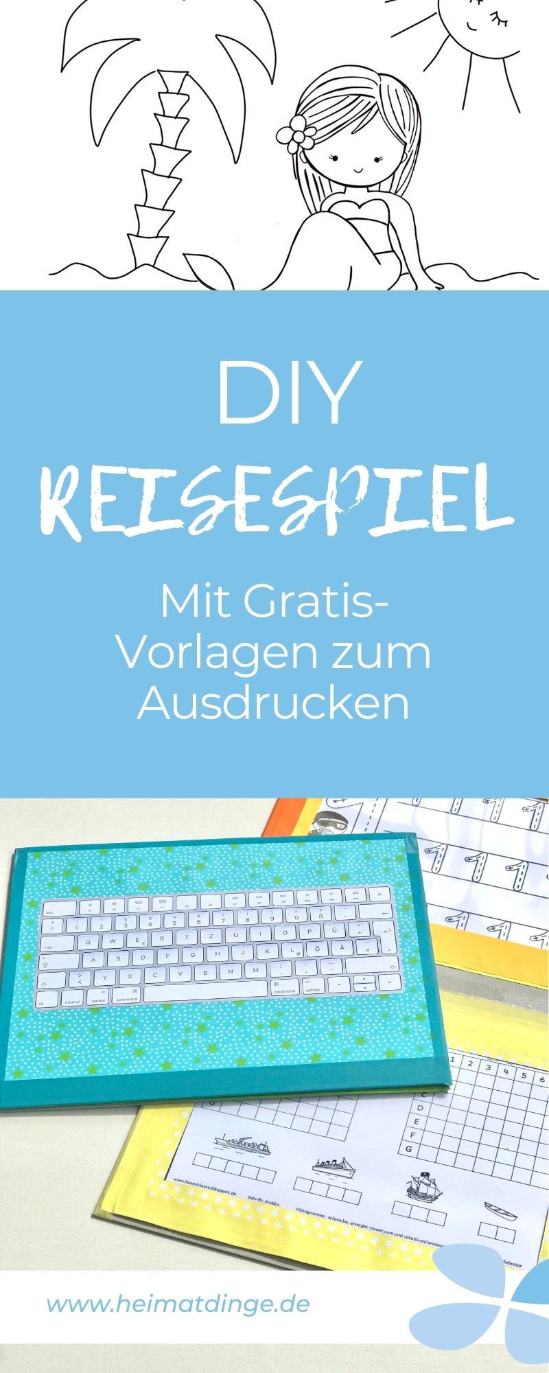 Spiel für die Autofahrt Upcycling Spieleboard zum Abwischen Heimatdinge