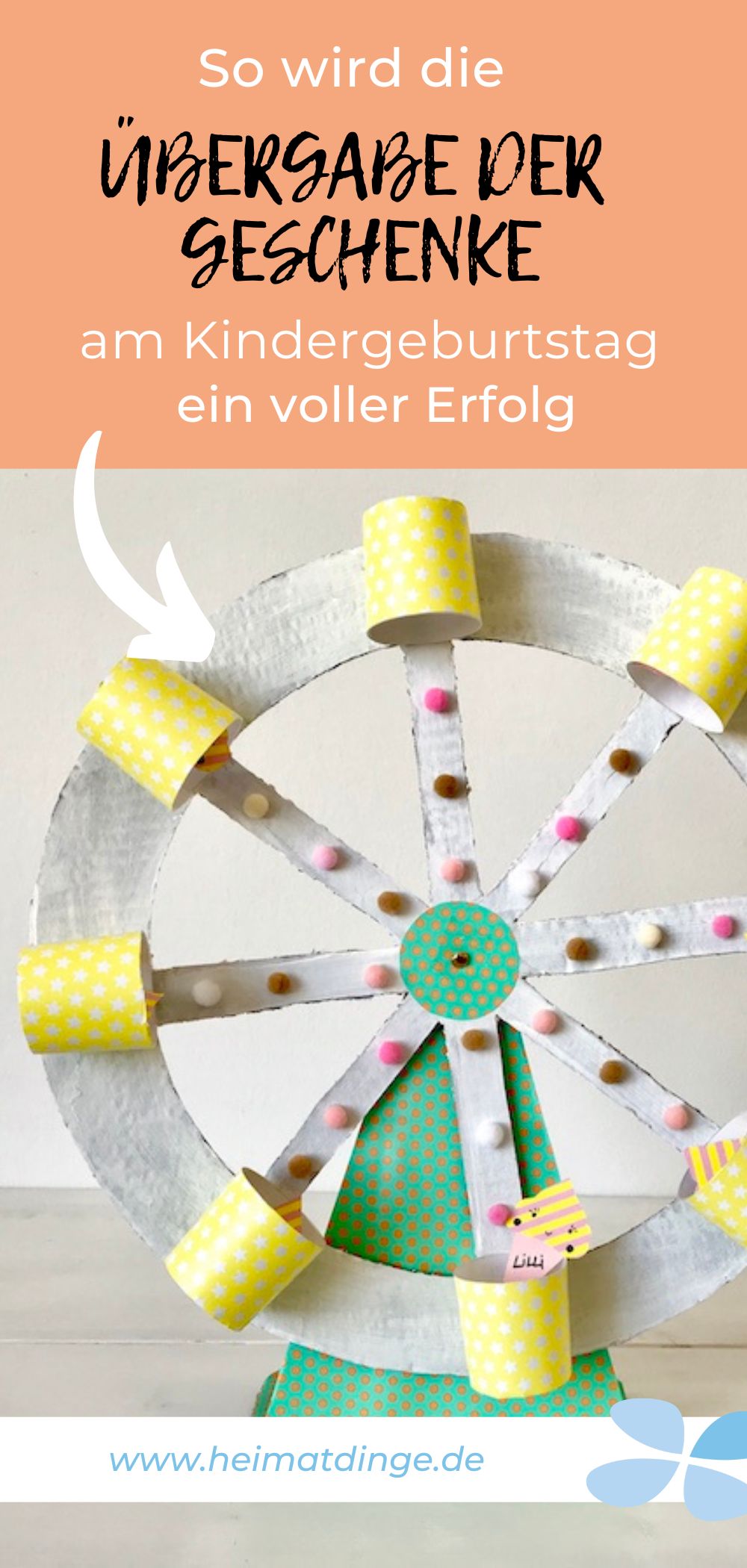 Riesenrad basteln Spiel für Geschenkübergabe Heimatdinge