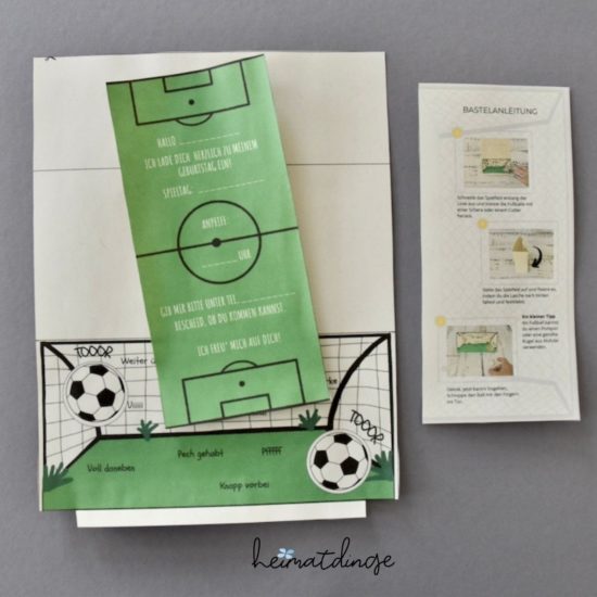 DIY Fußball Einladung PDF Vorlage Heimatdinge