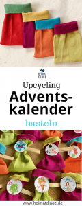 DIY Adventskalender aus Socken Basteln, Upcycling