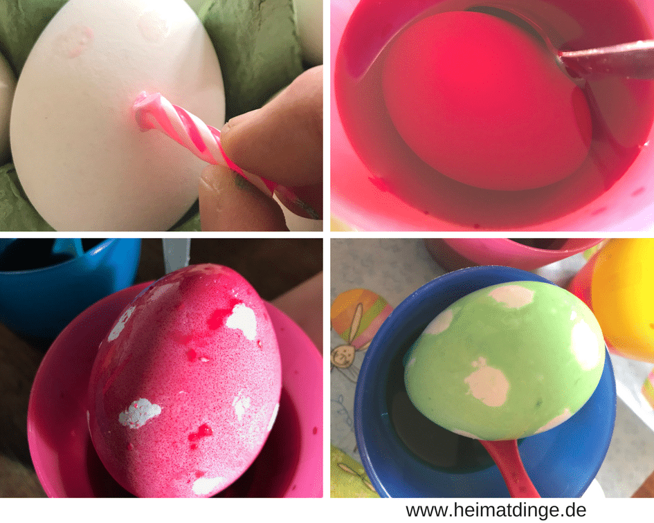 Tolle Idee für Ostereier färben - mit Anleitung für Färben mit Kerzenwachs
