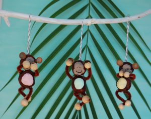 DIY Die drei Affen aus Kastanien Basteln