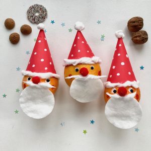 Weihnachtsmann basteln, Weihnachtsbasteln mit Kindern