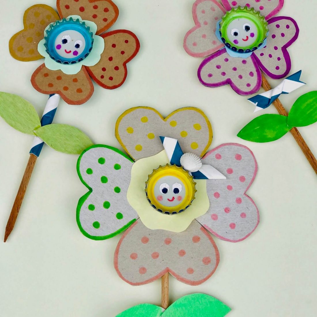  Blumen basteln: 5 einfache Upcycling-Ideen für Kinder – Heimatdinge Bildidee 