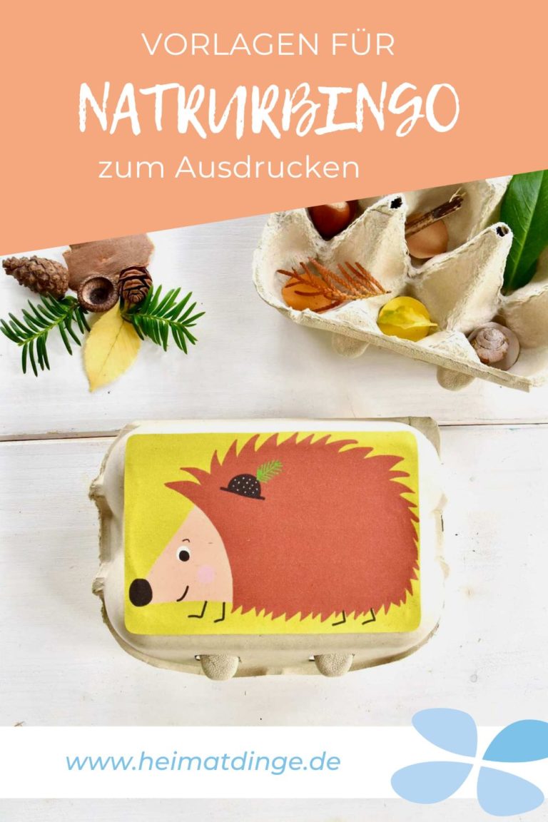 Naturbingo aus Eierkarton mit Vorlage zum Ausdrucken – Heimatdinge