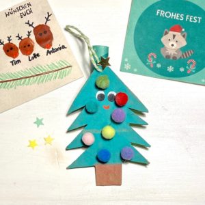weihnachtskarte-mit-kindern-basteln-weihnachtsbaum-upcycling
