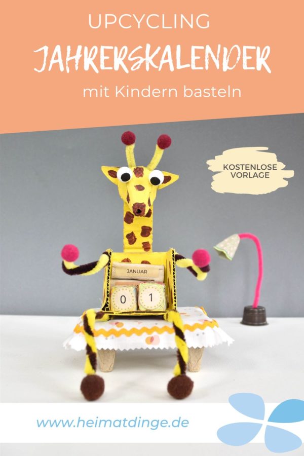 DIY: Kalender mit Kindern gestalten - kostenlose Vorlage - Heimatdinge