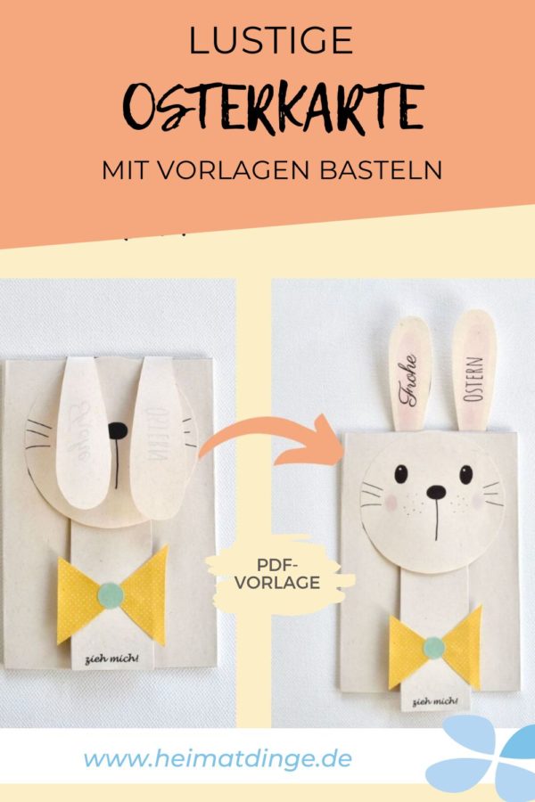 Osterhasen Karte basteln - Vorlage zum Ausdrucken – Heimatdinge