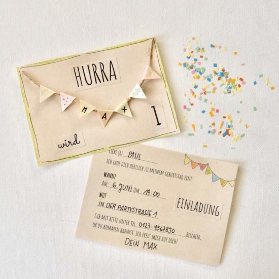  Partydeko "Wimpelkette" - PDF Vorlage – Heimatdinge Motiv 