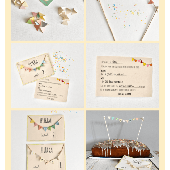  Foto zu Partydeko "Wimpelkette" - PDF Vorlage – Heimatdinge 