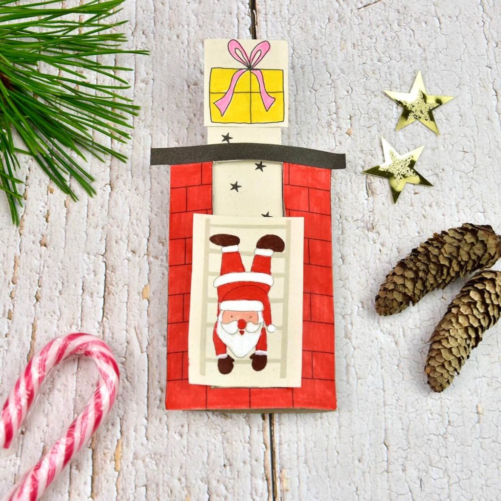 diy-weihnachtskarte-weihnachtsmann-aus-klopapierrolle- basteln