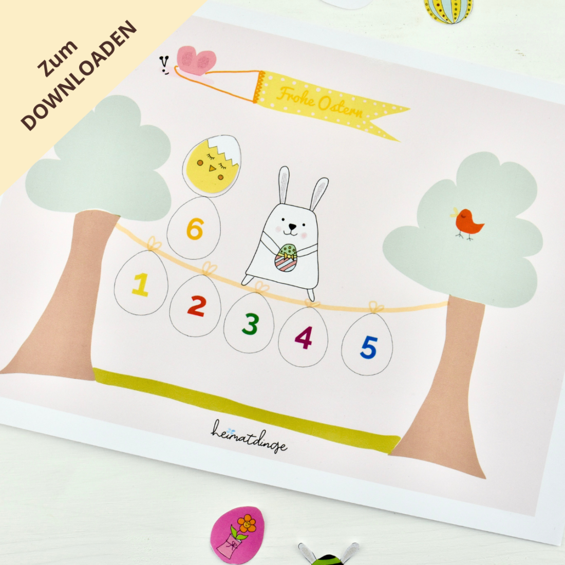 Osterbasteln mit Kindern: Kreative Vorlagen für einen Countdown und