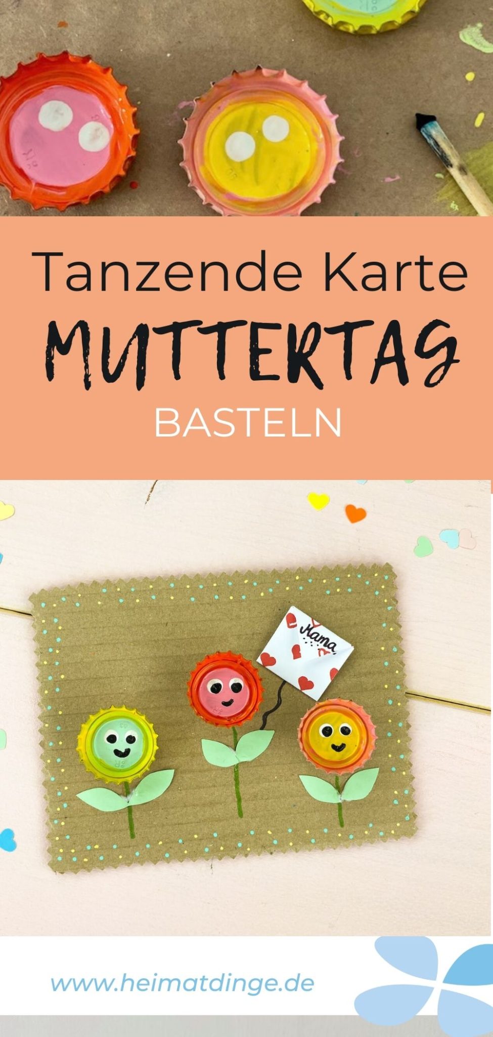 Basteln mit Kindern zum Muttertag - Tanzende Muttertagskarte – Heimatdinge