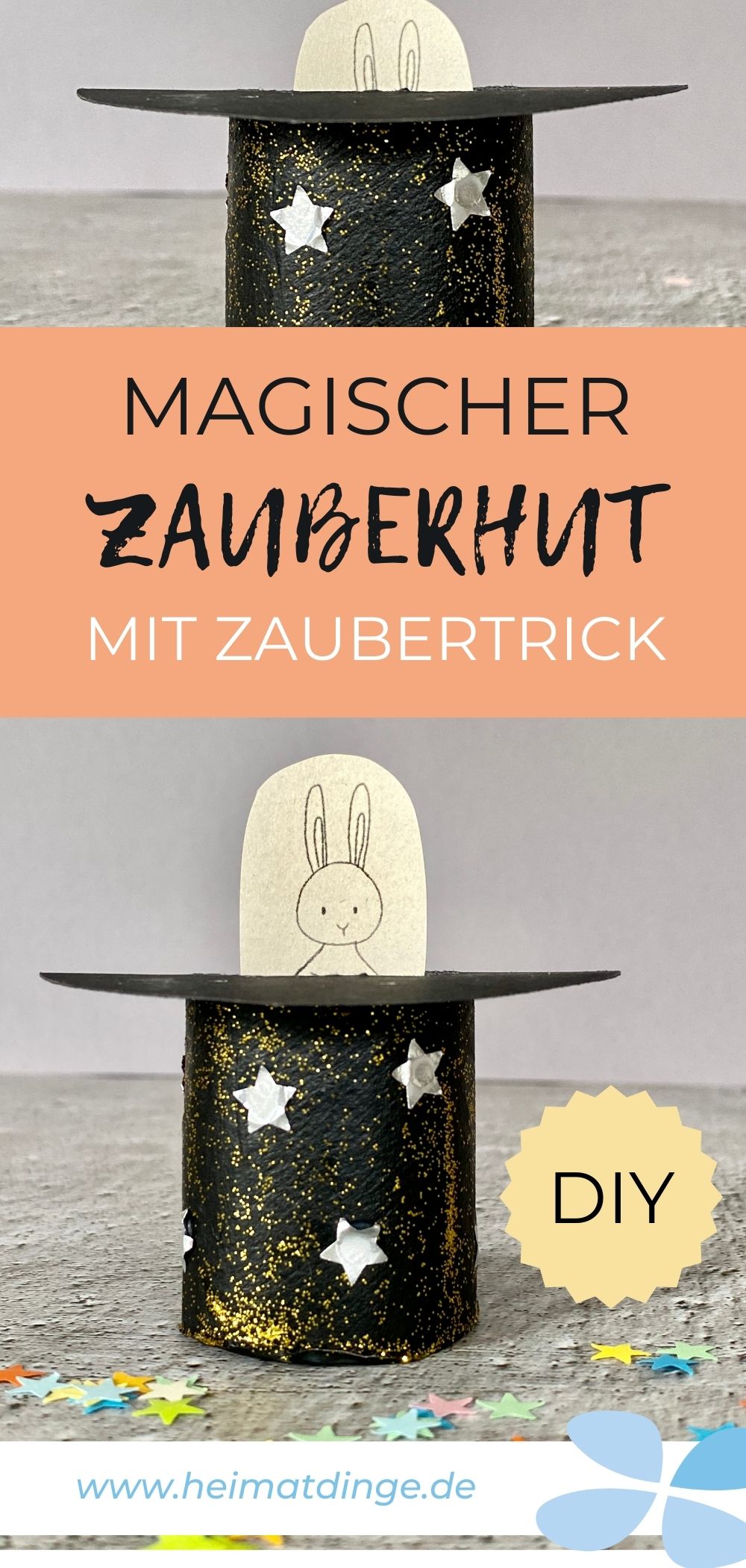 Zauberhut selber basteln Kreativer Spaß mit Zaubertrick