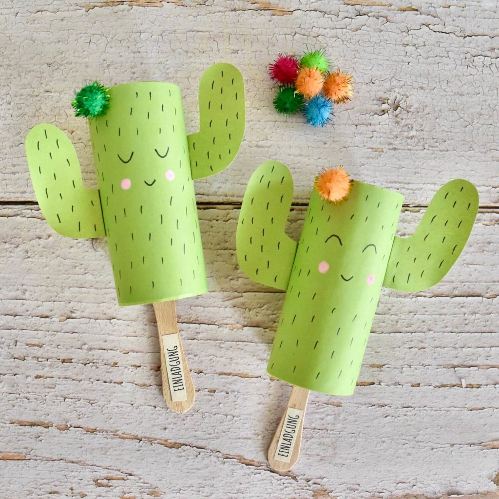 einladungskarten-sommer-basteln-kaktus-einladung-kindergeburtstag