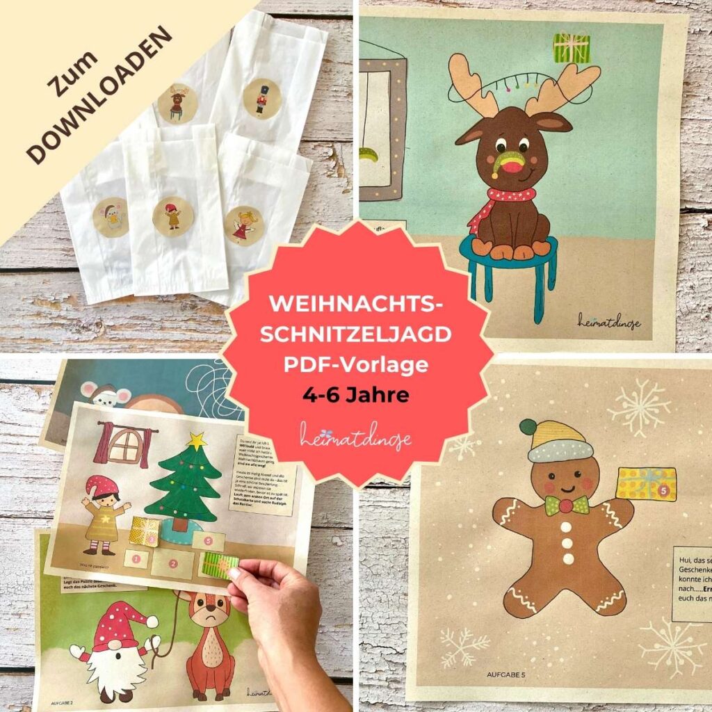 Windlicht zu Weihnachten basteln: Engel mit Fingerabdruck 7 weihnachten schnitzeljagd vorlage zum ausdrucken