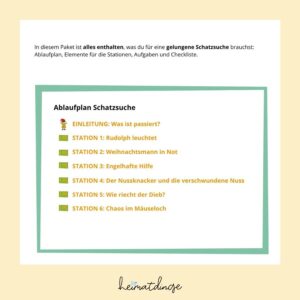 Weihnachten Schnitzeljagd/Schatzsuche PDF-Vorlage, 4-6 Jahre – Bild 4