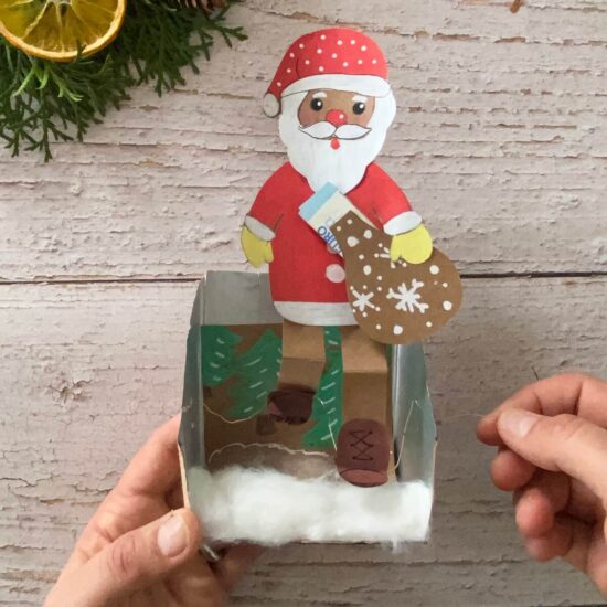 geldgeschenk für weihnachten als weihnachtsmann verpacken