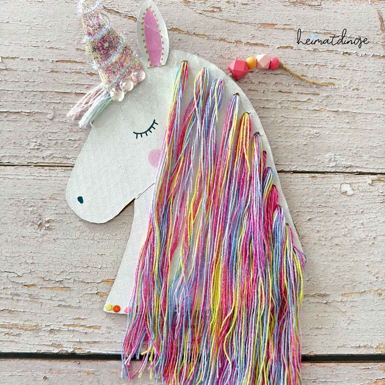 Einhorn mit Vorlage basteln