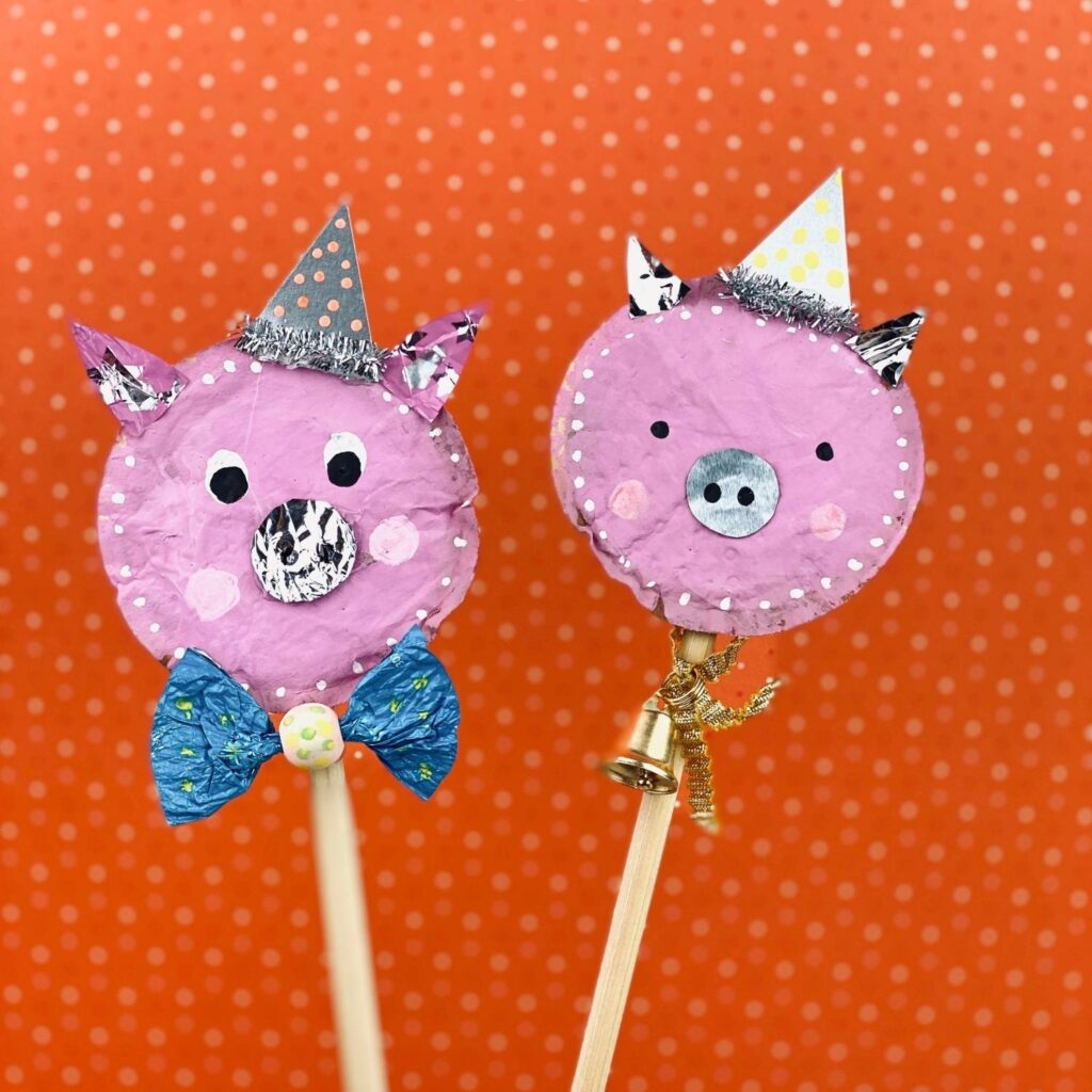 Jahresrückblick 2025: Glücksmomente, Zweifel und kreatives Feuerwerk 47 happy new year gluecksschweine aus kaffeepads