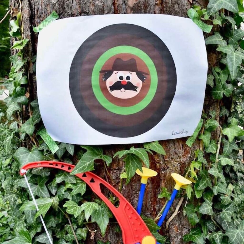 Jahresrückblick 2025: Glücksmomente, Zweifel und kreatives Feuerwerk 7 Zielscheibefür Robin Hood Schnitzeljagd als Vorlage zum Ausdrucken