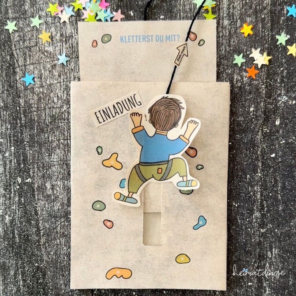 Interaktive Kletter Einladungen zum Ausdrucken