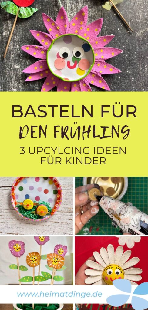 Pin für Pinterest zum Thema Basten für den Frühling mit Kindern