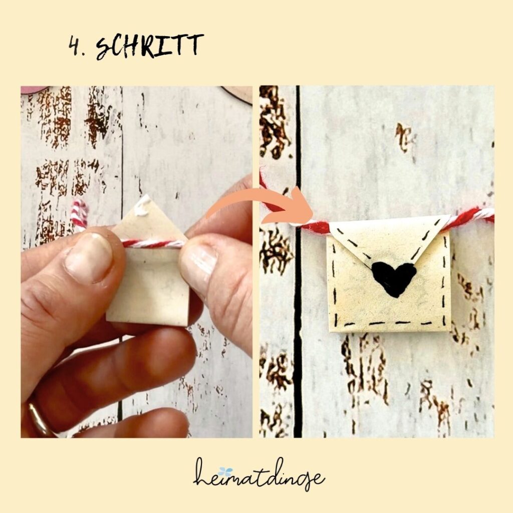 Karte zum Mutttertag oder Geburtstag mit Blumen in Vase mit Vorlage basteln Schritt 4