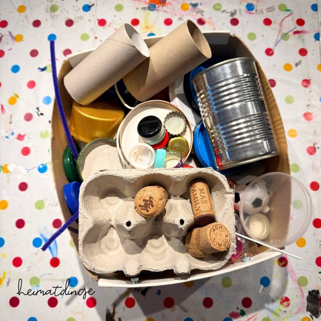 Upcycling Bastelmaterial-Kiste